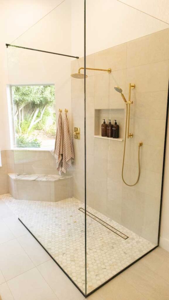 Glas Dusche sauber
